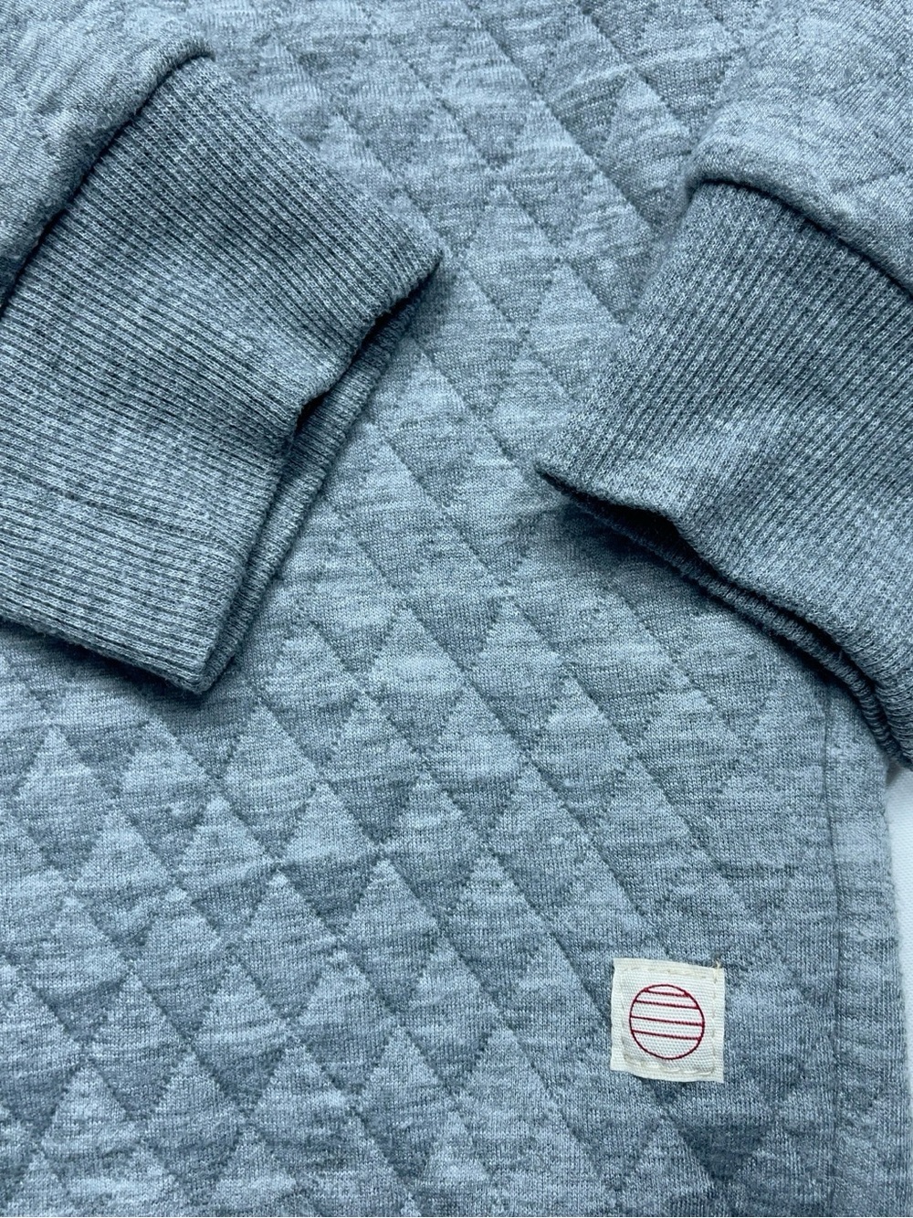 Marine Layer Lady Corbet Pullover Womens Size Small Gray Diamond Quilted. READ - Picture 3 of 12